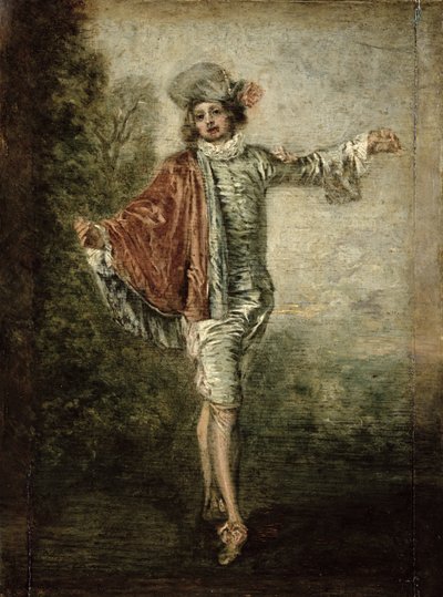 L&39;Indifferent、1716（15978のペア） 作： Jean Antoine Watteau